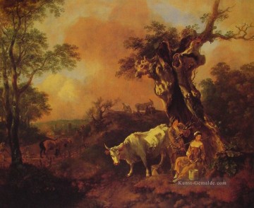 Thomas Gainsborough Werke - Landschaft mit einem Holzhauer und Milkmaid Thomas Gains